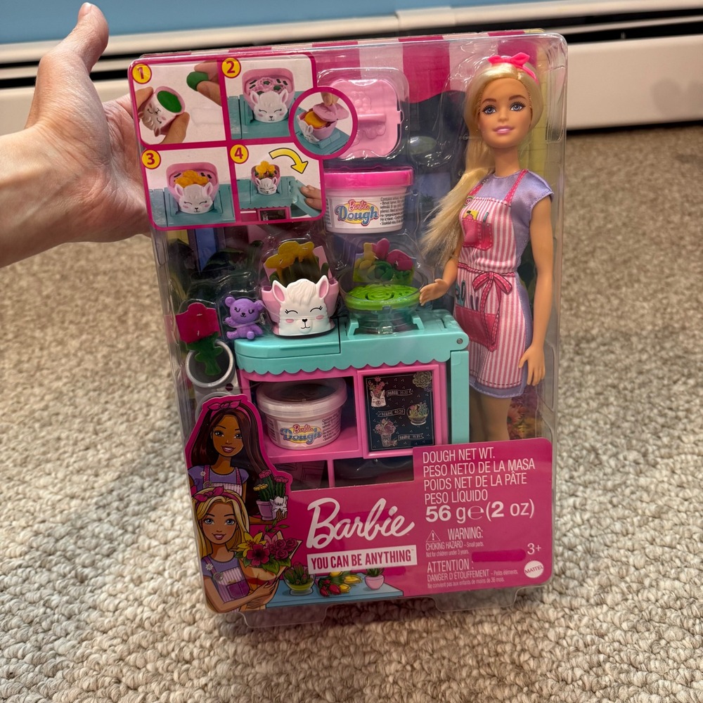 Barbie Florist Doll and Playset Create Flower Arrangements